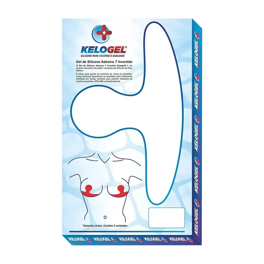 CURATIVO T EM SILICONE CICATRIZ E QUELOIDE DE MAMA KELOGEL