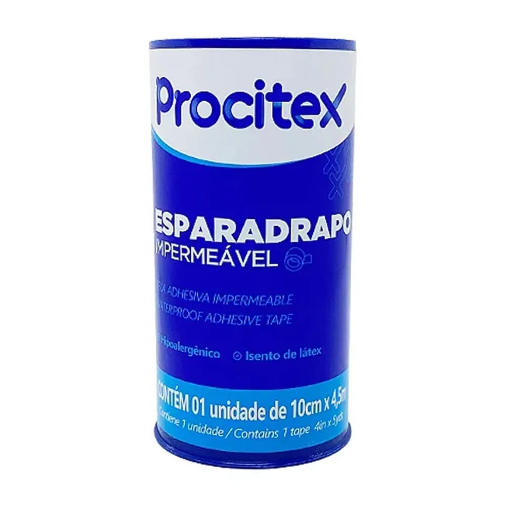 ESPARADRAPO IMPERMEÁVEL BRANCO 10CMX4,5M PROCITEX CREMER
