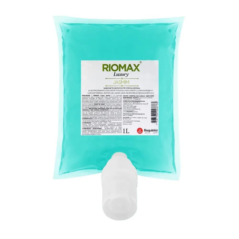 SABONETE LÍQUIDO NEUTRO COM JASMIM 1L RIOMAX RIOQUÍMICA