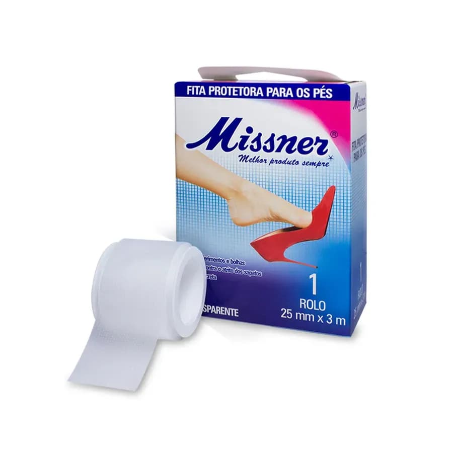 FITA ADESIVA PROTETORA TRANSPARANTE PÉS 2,5CMX3M MISSNER
