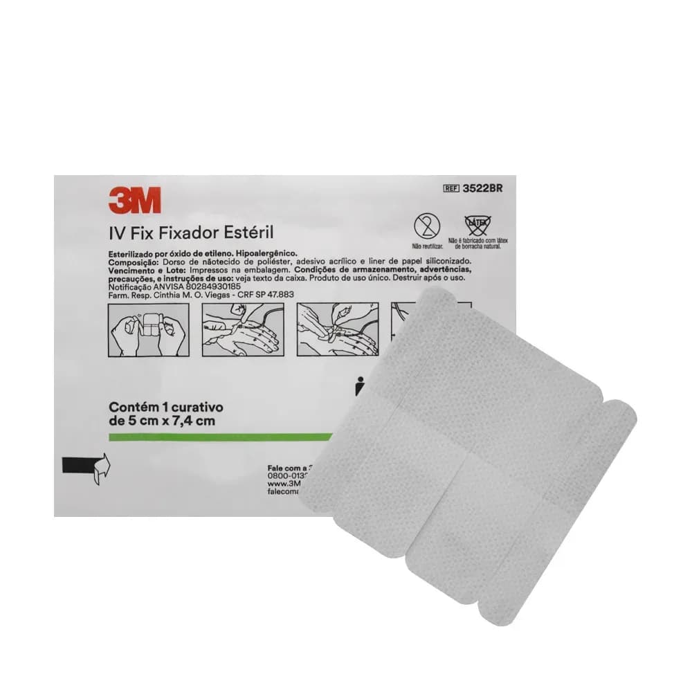 FIXADOR DE CATETER ESTÉRIL IV FIX A UNIDADE 3M