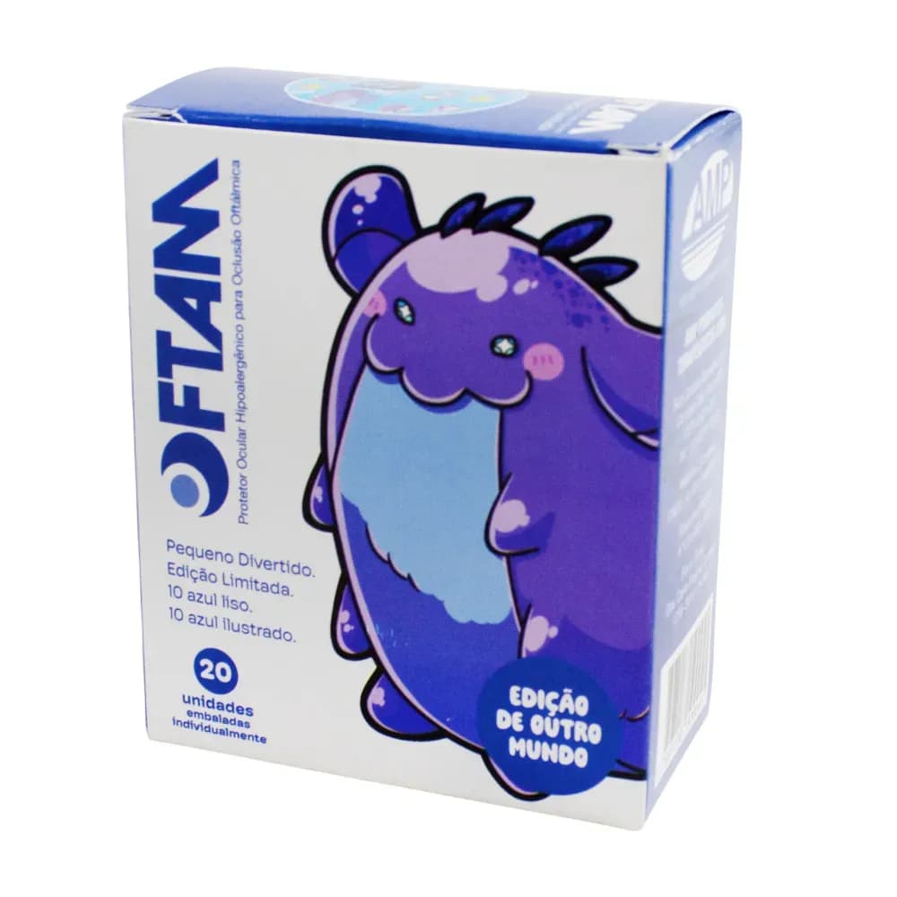 PROTETOR OCULAR INFANTIL PEQUENO DIVERTIDO AZUL 20UN OFTAM AMP