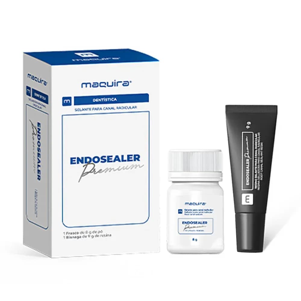 SELANTE PARA TRATAMENTO DE CANAL PÓ 8G + RESINA 9G ENDOSEALER PREMIUM MAQUIRA