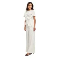 Pijama Cirúrgico Feminino Glamour Off White Plus Size