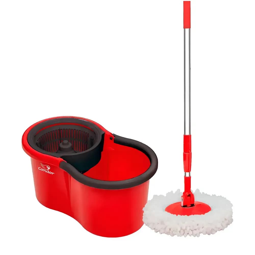 MOP GIRATÓRIO 360 COM BALDE E REFIL DE MICROFIBRA 12L CONDOR