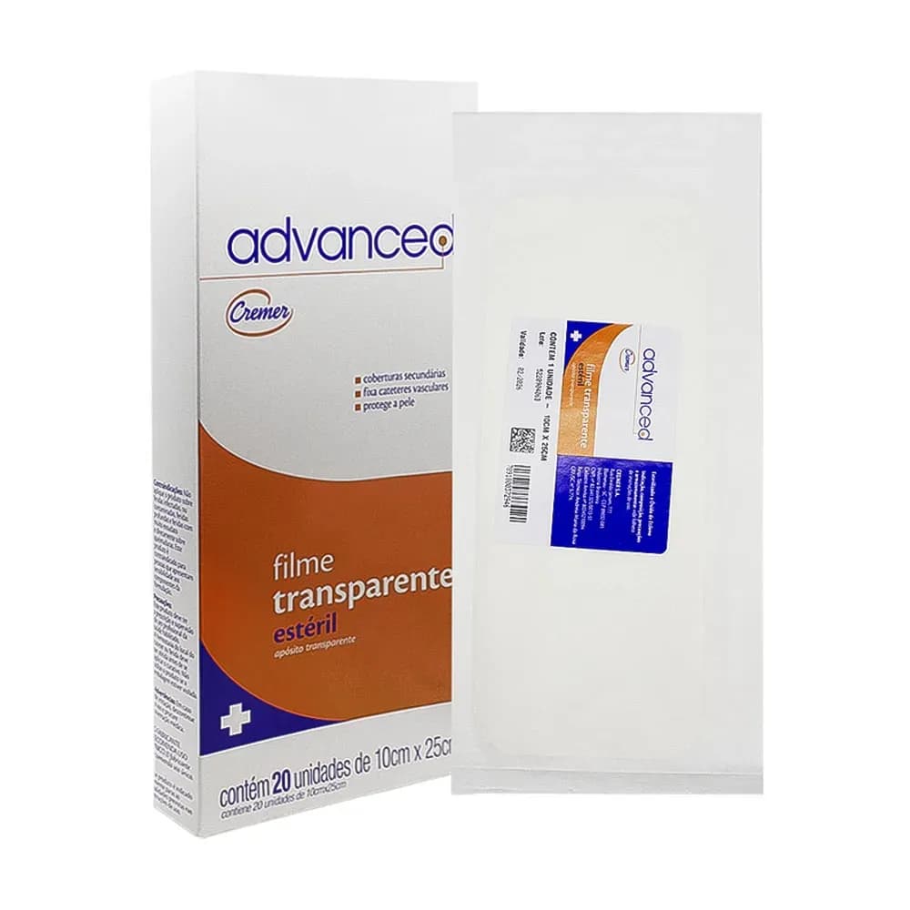CURATIVO FILME TRANSPARENTE ESTÉRIL 10CMX25CM CREMER