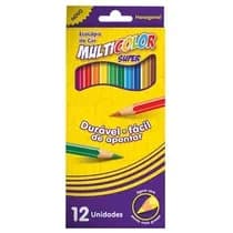 Super Lápis de Cor Sextavado Eco 12 Cores - Multicolor