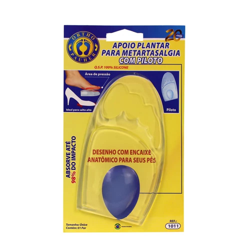 APOIO PLANTAR METATARSALGIA COM PILOTO ORTHO PAUHER