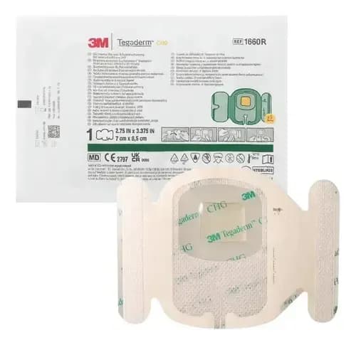 Curativo Tegaderm CHG IV 7X8,5 25UN 1660R HB004800312
