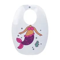 Babador Impermeável Infantil Sereia Lilás
