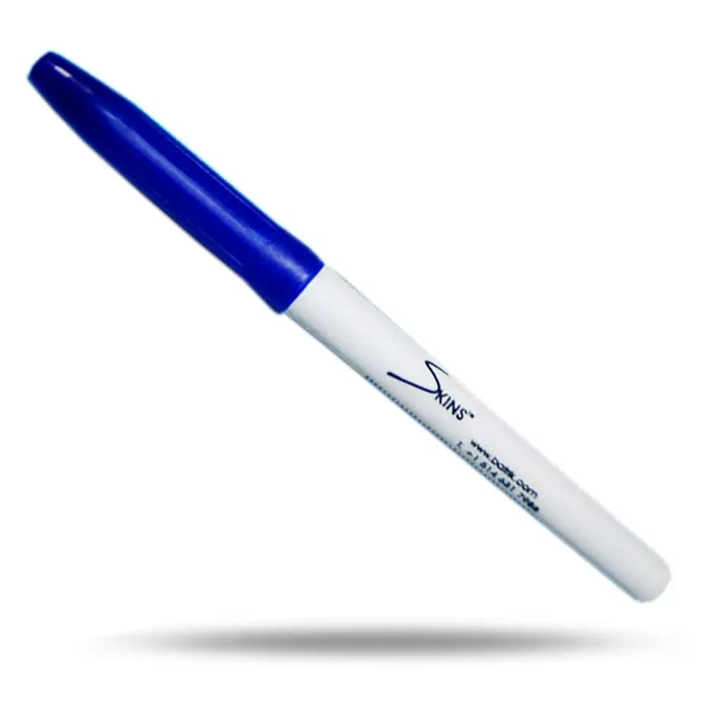 CANETA MARCA PELE DERMATOGRÁFICA AZUL 500 SKINS ESTÉRIL