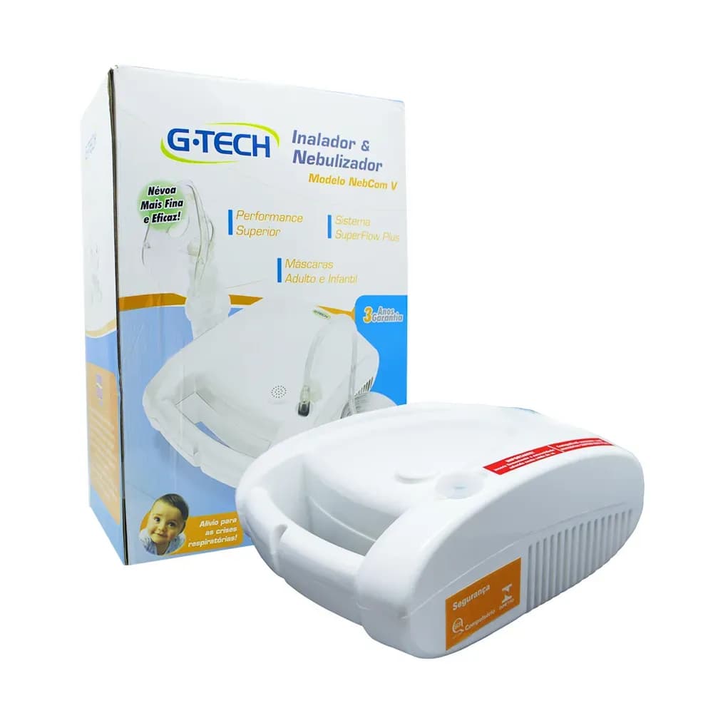 INALADOR E NEBULIZADOR MODELO NEBCOM V BRANCO G-TECH