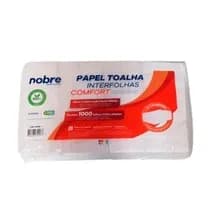 Papel Toalha Interfolha Nobre Confort 2 Dobras 20x23cm 1000 Folhas - Nobre
