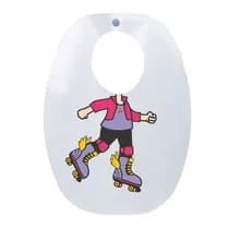 Babador Impermeável Infantil Patinadora