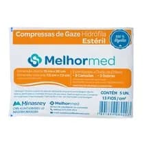 Compressa de Gaze Estéril 13 Fios - Melhormed
