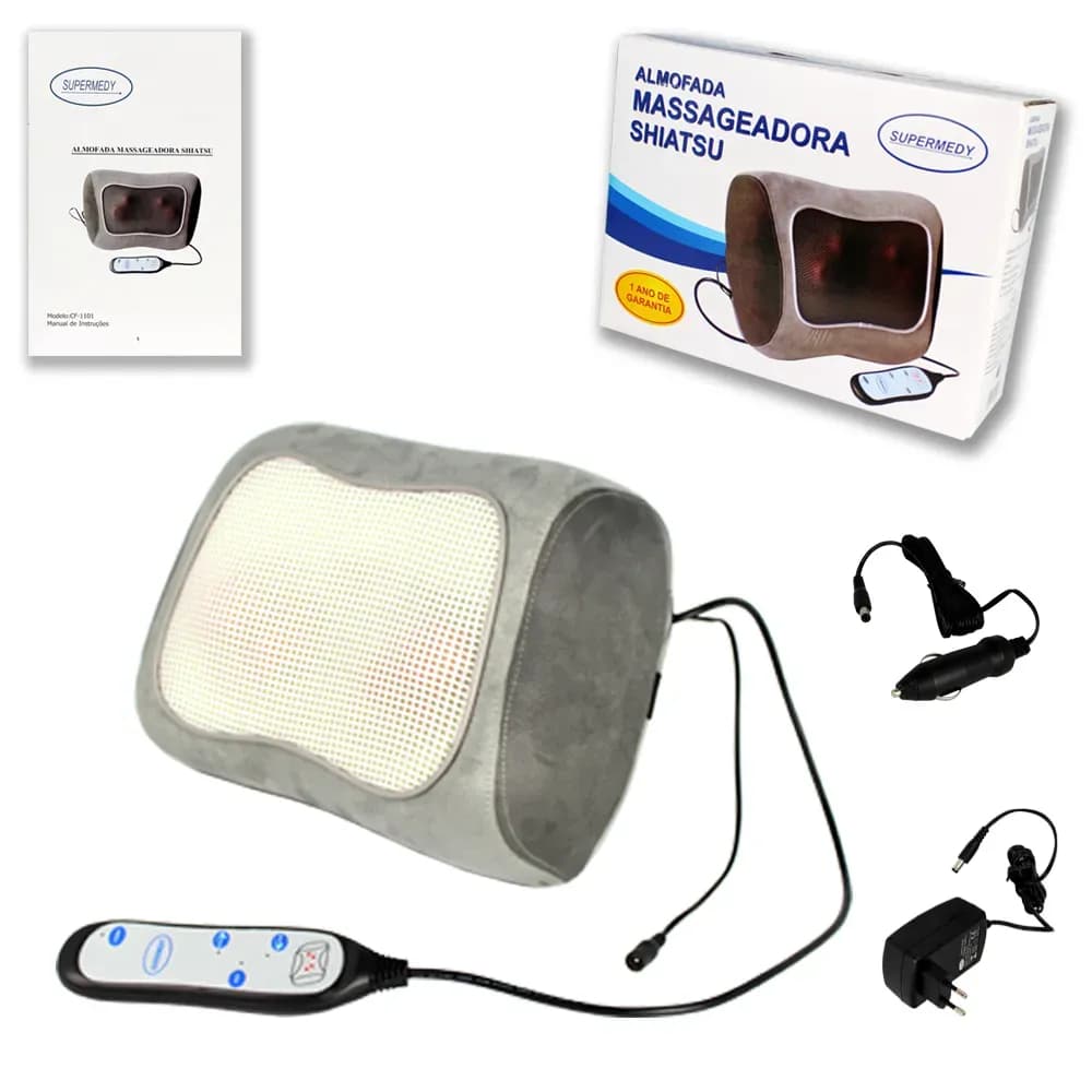 ALMOFADA MASSAGEADORA SHIATSU SUPERMEDY