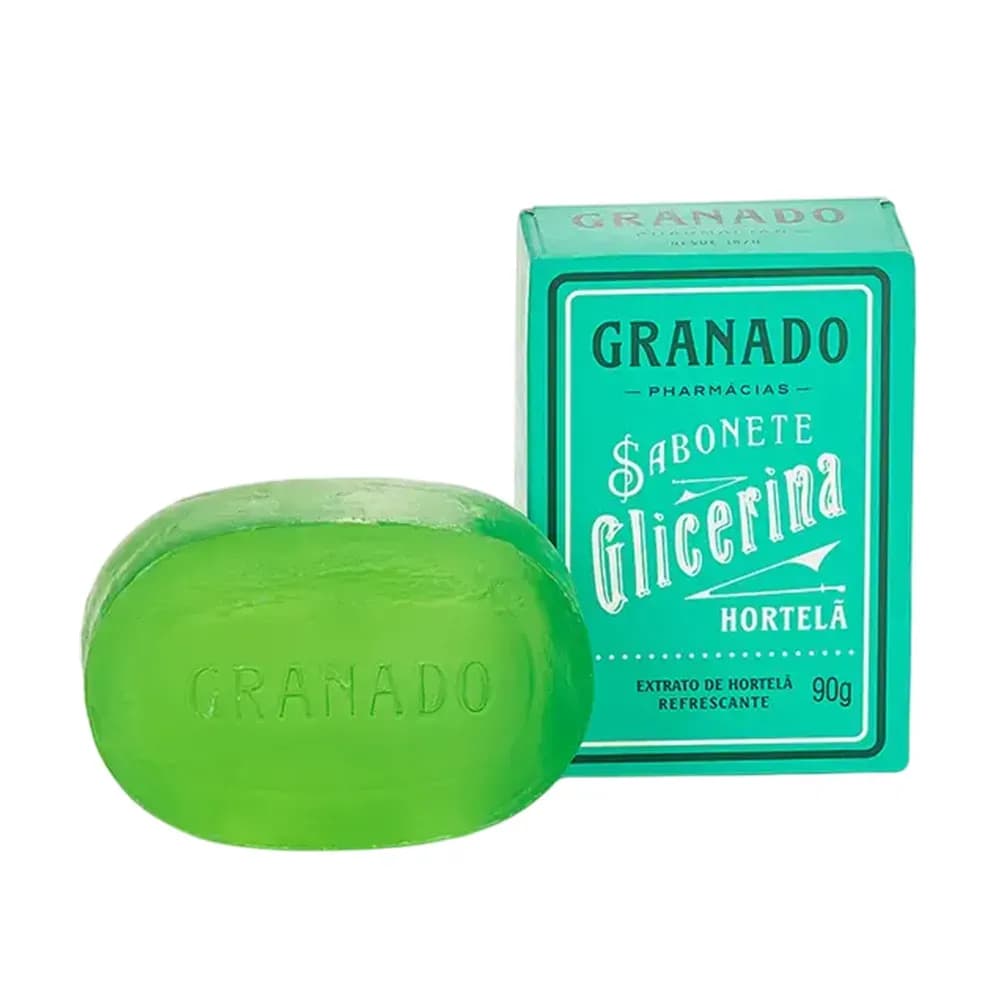 SABONETE EM BARRA GLICERINA HORTELÃ 90G GRANADO