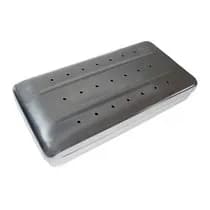 Estojo para Esterilização Inox Endo 18x8x5cm Perfurado 72 Furos - Fava