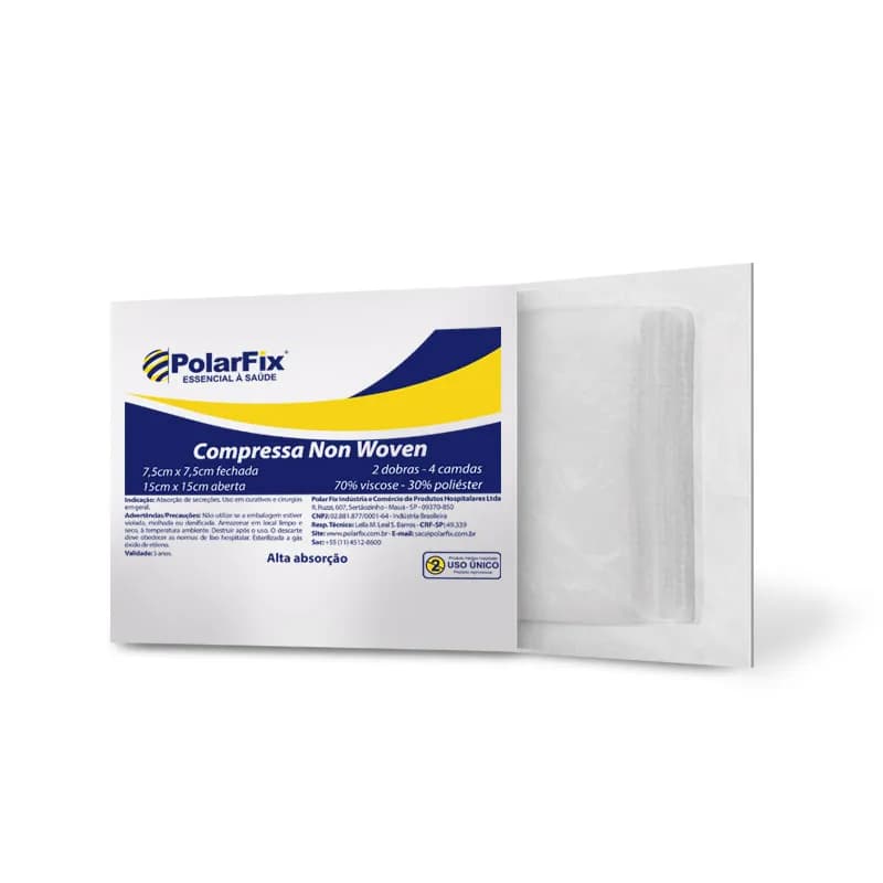 Compressa Cirúrgica Non Woven Estéril Polar Fix