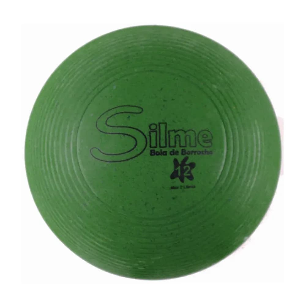 BOLA FISIOTERAPIA BORRACHA TEXTURA VERDE N12 SILME SPORTS