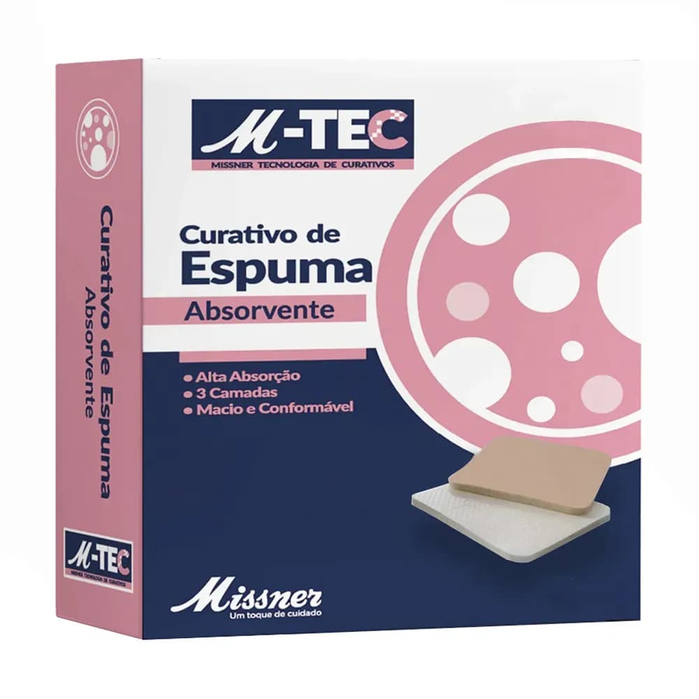 CURATIVO DE ESPUMA ABSORVENTE ESTÉRIL M-TEC MISSNER