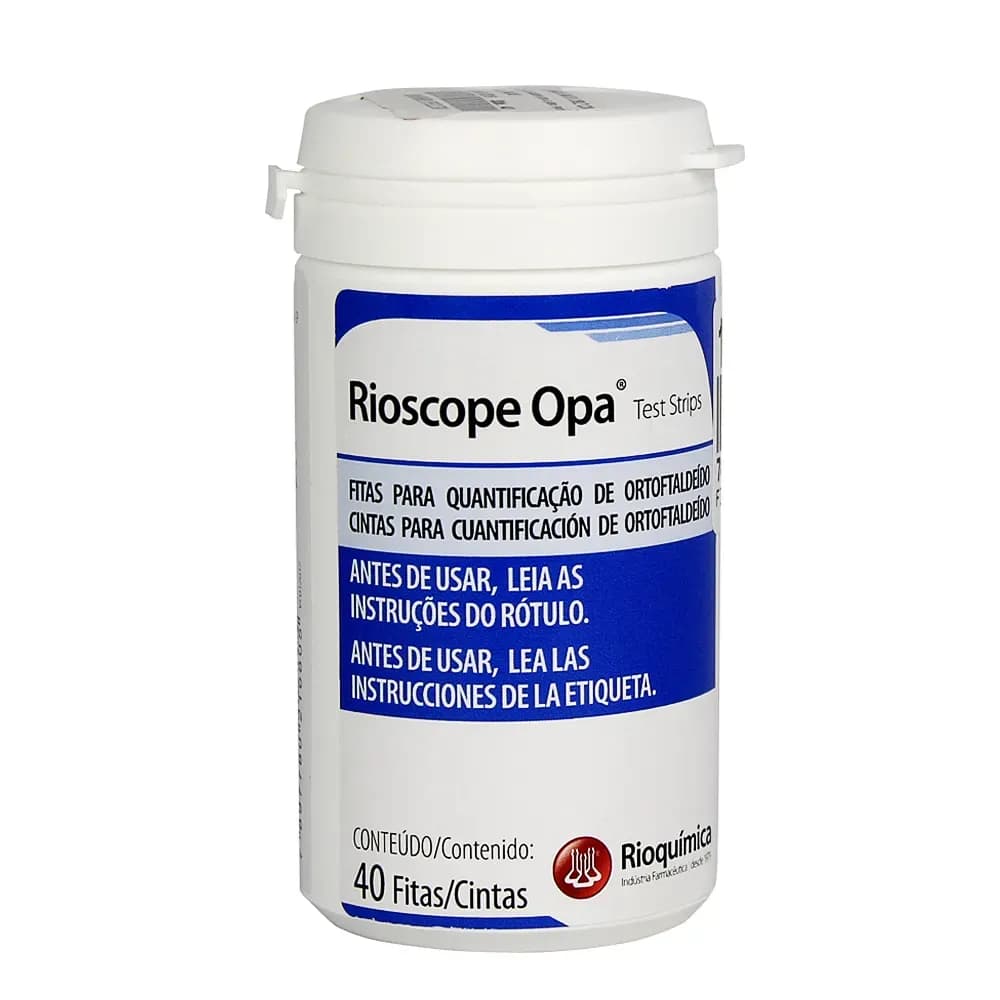FITAS DE CONTROLE RIOSCOPE OPA COM 40 FITAS TESTE RIOQUÍMICA