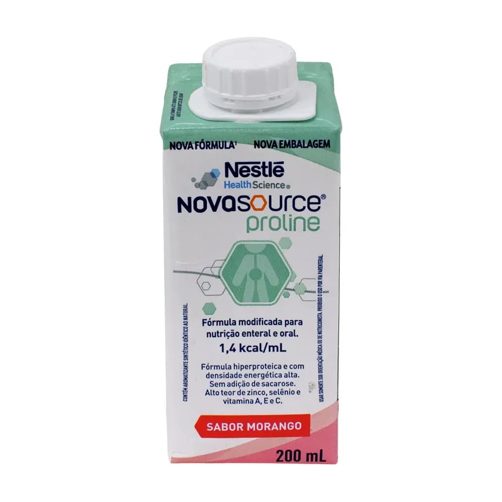 NUTRIÇÃO ENTERAL NOVASOURCE PROLINE MORANGO 200ML NESTLE