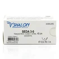 Fio de Sutura Seda Preta Trançada - Shalon