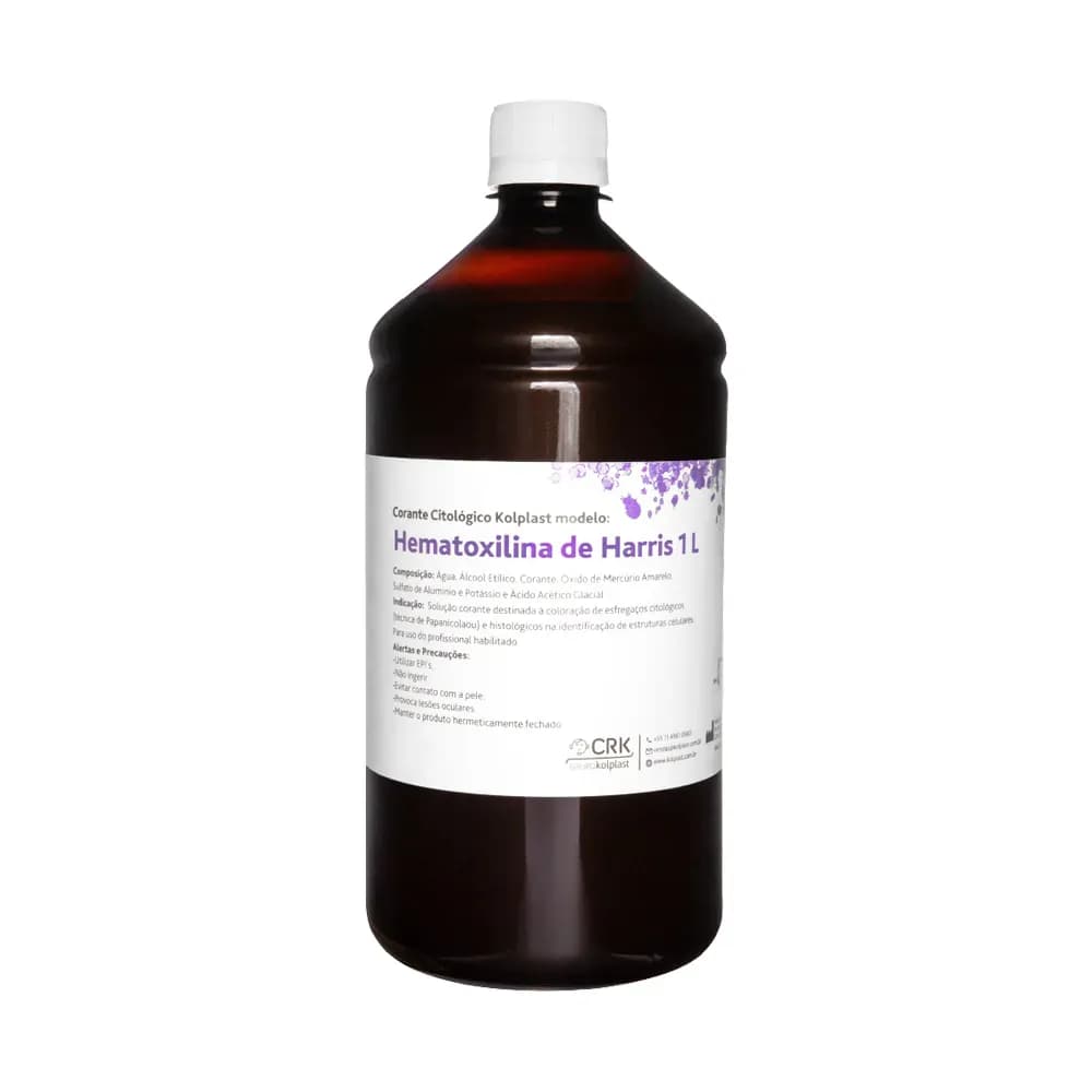 CORANTE CITOLÓGICO HEMATOXILINA DE HARRIS 1L KOLPLAST