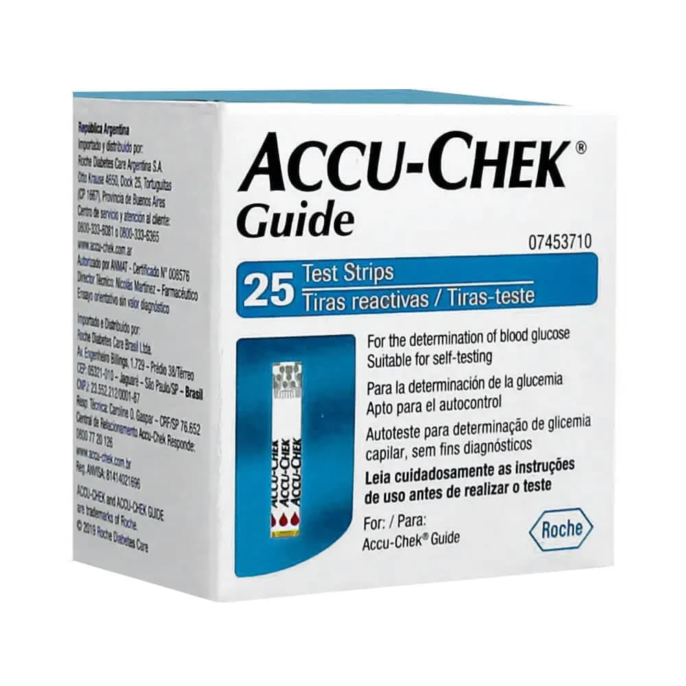 TIRAS REAGENTES PARA GLICOSE GUIDE 25UN ACCU-CHEK