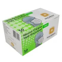 Máscara Descartável Tripla com Tiras - Descarpack