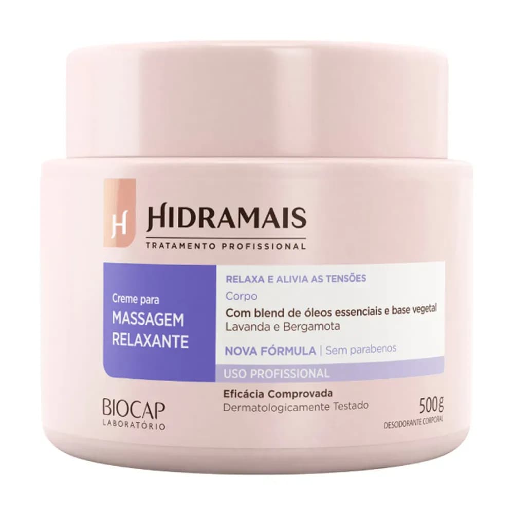 CREME RELAXANTE PARA MASSAGEM AROMA LAVANDA 500G HIDRAMAIS