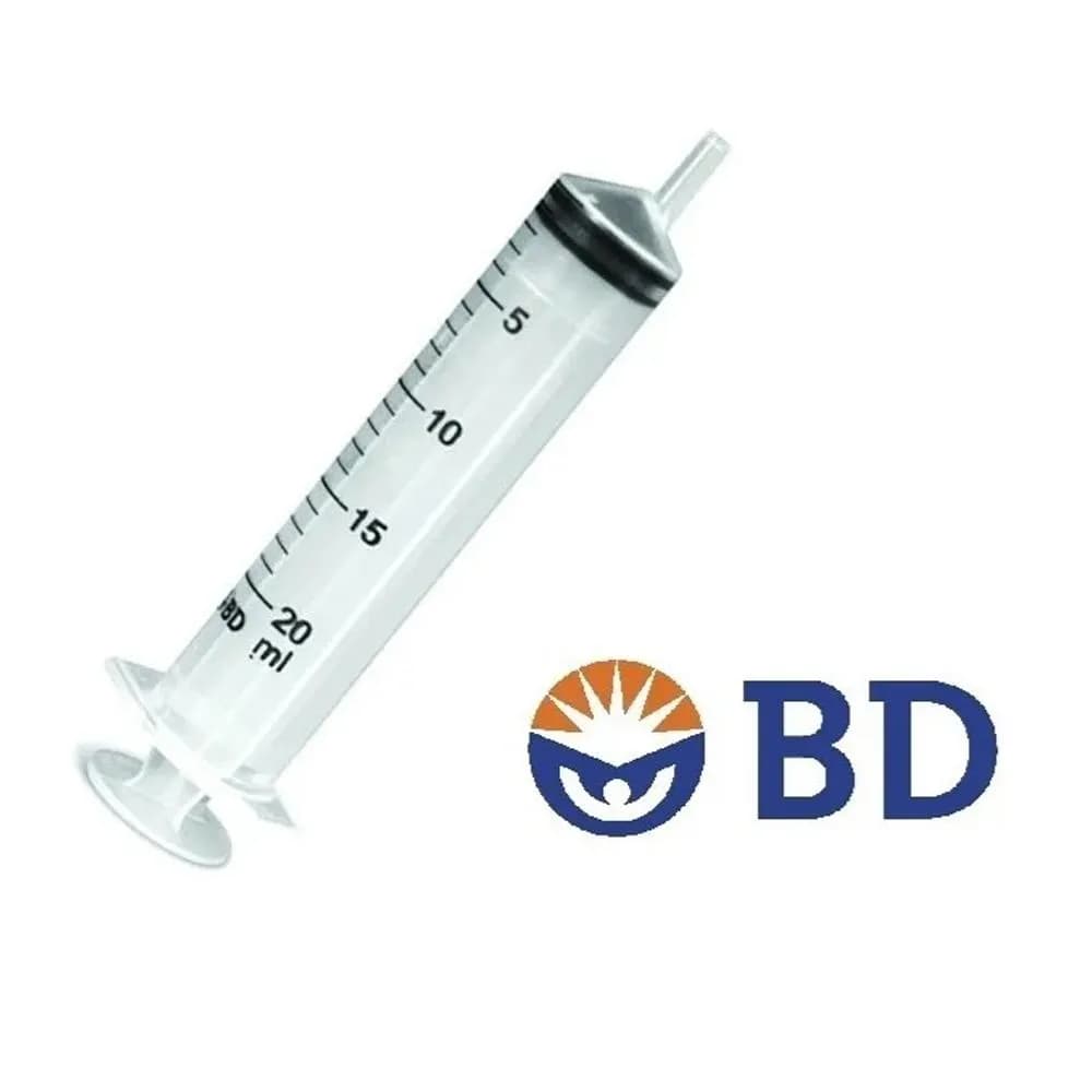 Seringa 20ml BD luer Lock Bico rosca s/agulha unitário