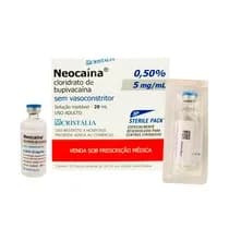 Anestésico Neocaína 0,5% Sem Vasoconstritor - Cristália