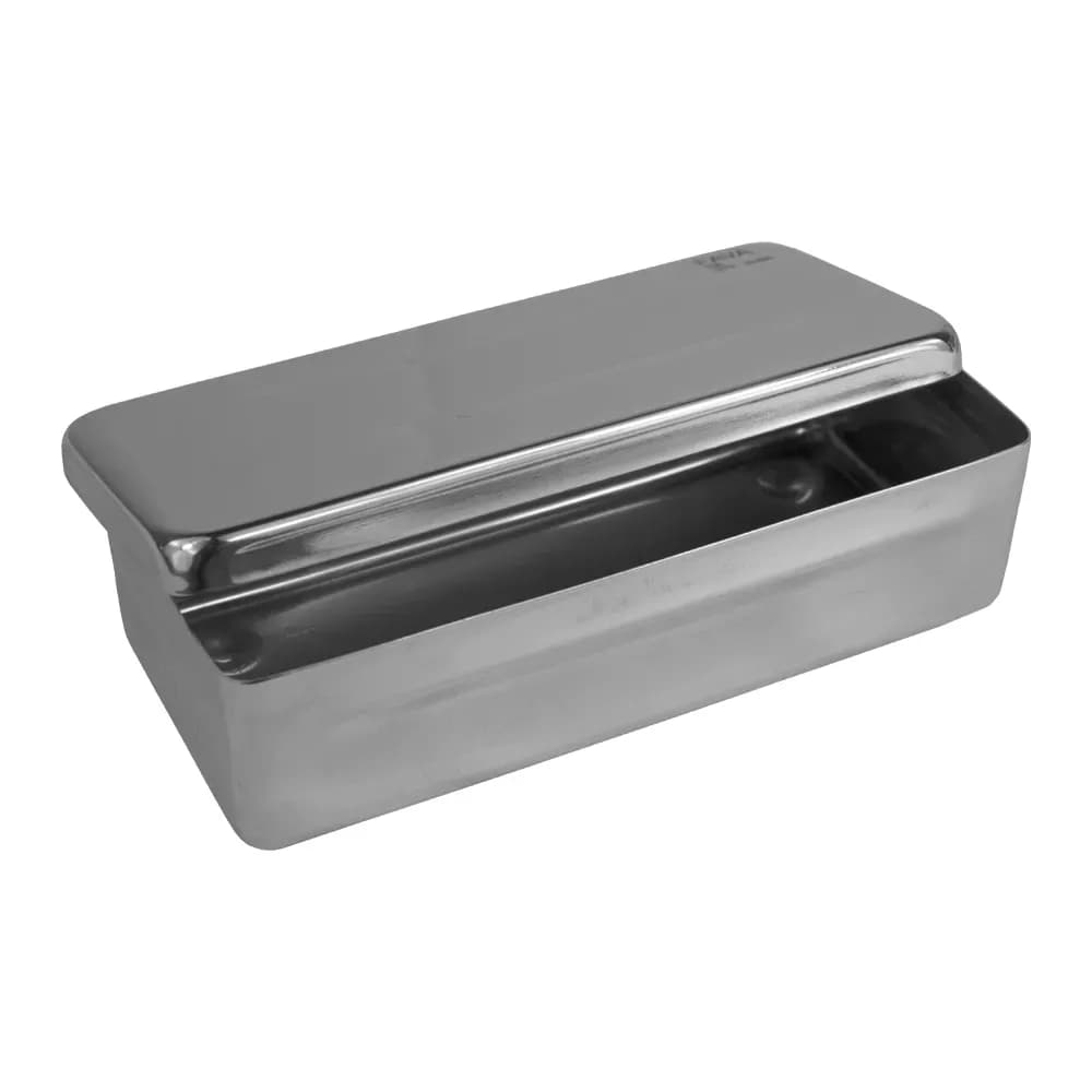 ESTOJO INOX AUTOCLAVÁVEL COM TAMPA TAM 18X08X05 0,8MM FAVA