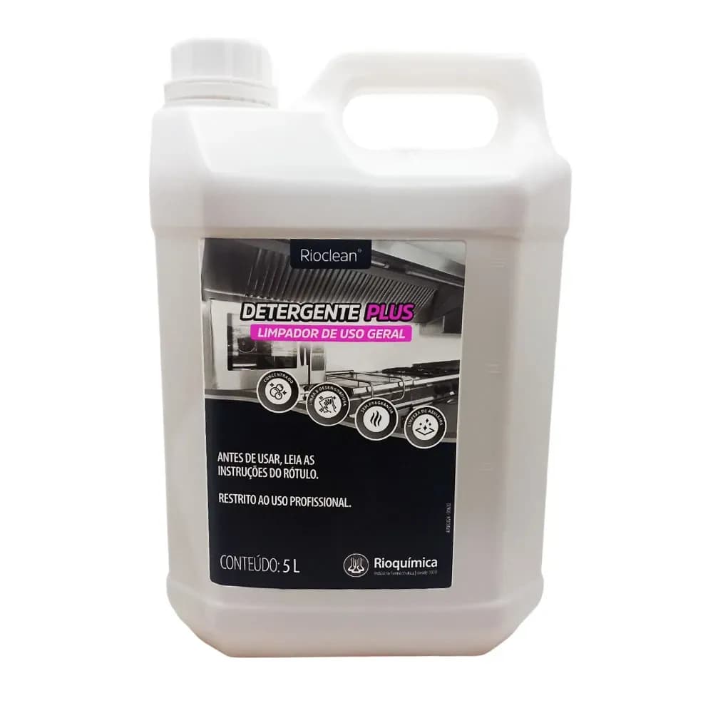 RIOCLEAN PLUS DETERGENTE MULTIÚSO LIMPEZA PESADA CONCENTRADO 5L RIOQUÍMICA