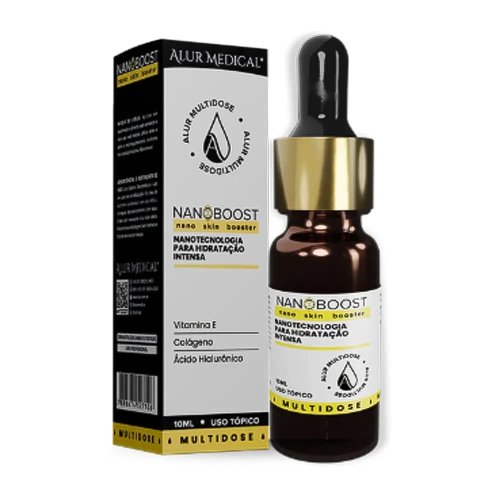 SÉRUM MULTIDOSE HIDRATANTE COM ÁCIDO HIALURÔNICO 10ML NANOBOOST ALUR
