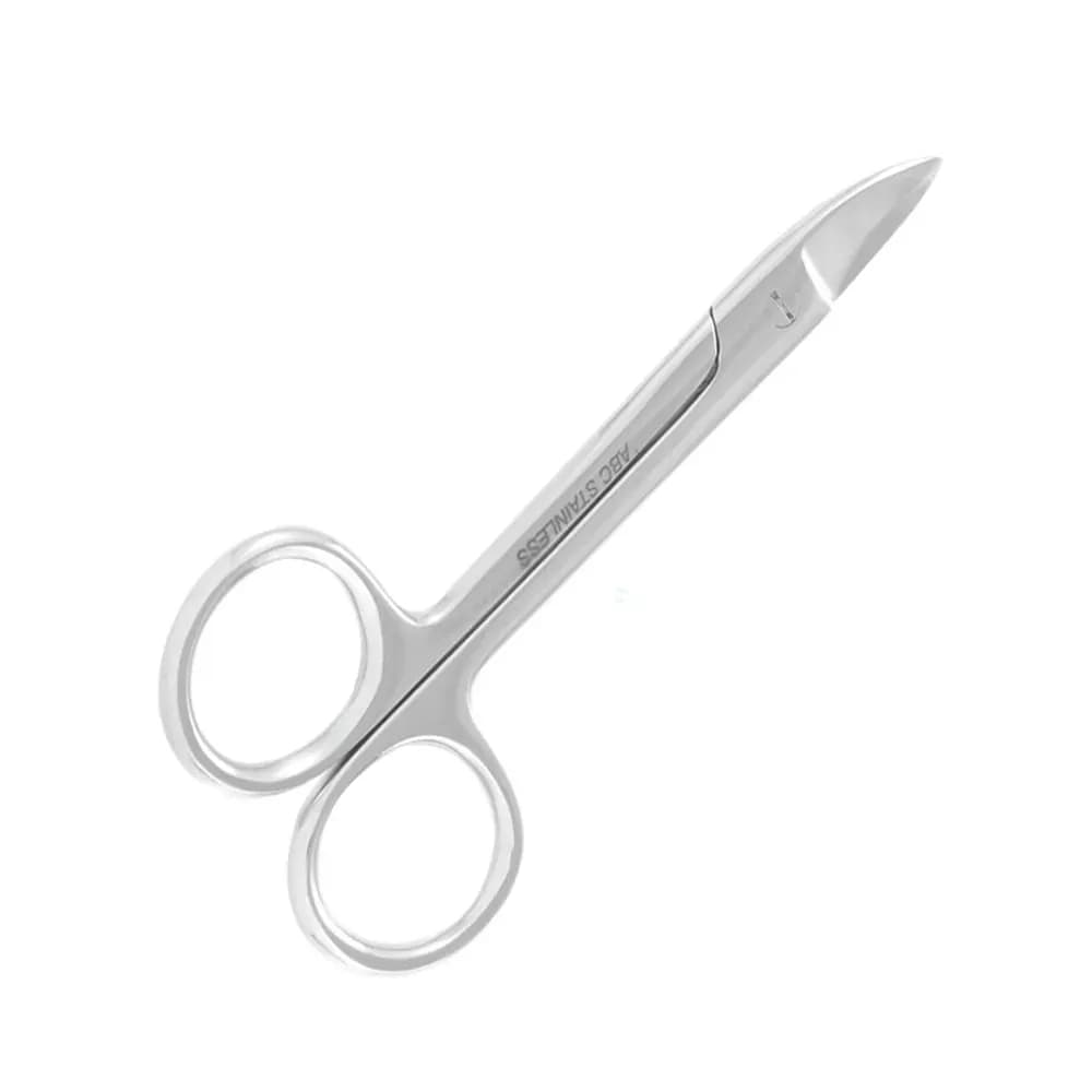 TESOURA EM AÇO INOX PARA OURO CURVA TAM 10CM ABC