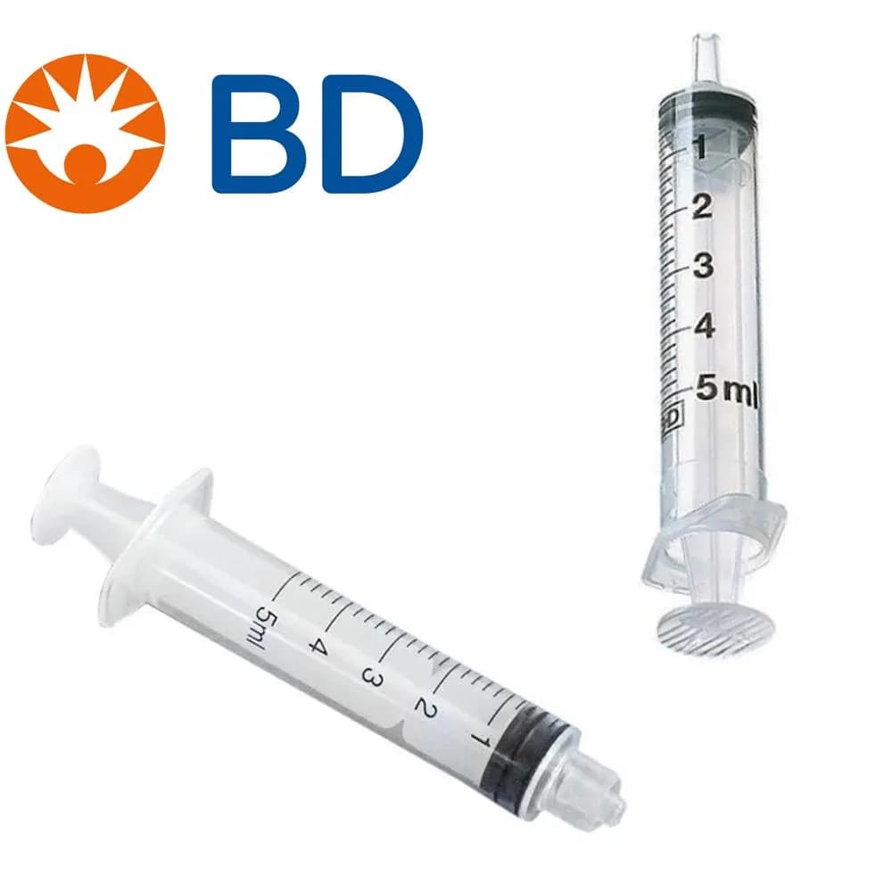 Seringa 5ml Luer Lock Bico Rosca BD S/ Agulha CX C/100