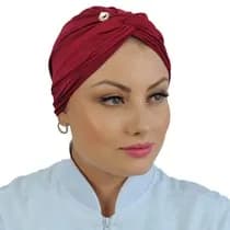 Gorro Turbante Feminino Bordô - Dana Jalecos Exclusivos