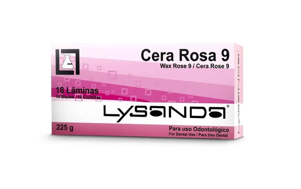 CERA ROSA 9 PARA USO ODONTOLÓGICO 18 LÂMINA LYSANDA
