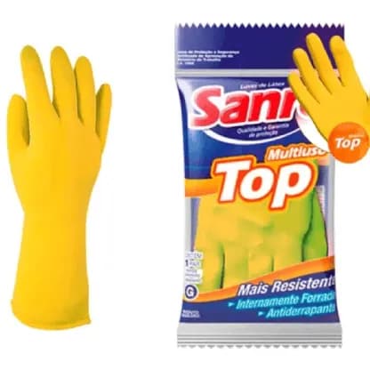 Luva Multiuso Sanro Top Amarela TAM G PCT C/1PAR
