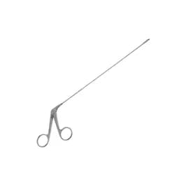 Pinça Micro Laringe Sacabocado Angulada para Esquerda 4,5mm x 23cm