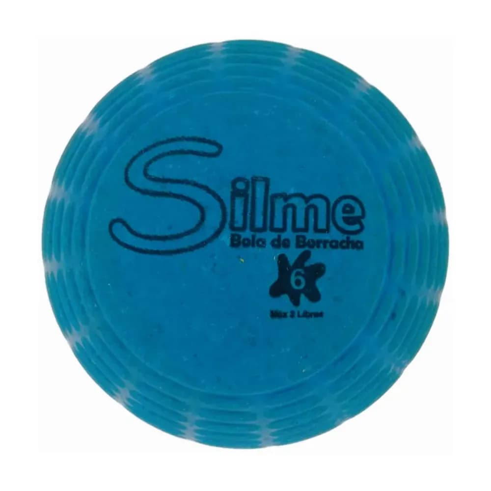 BOLA PARA FISIOTERAPIA EM BORRACHA TEXTURA AZUL SILME SPORTS