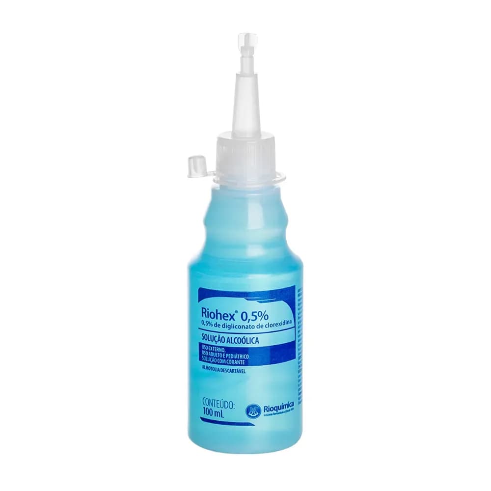CLOREXIDINA ALCÓOLICA 0,5% C/ CORANTE AZUL RIOHEX RIOQUÍMICA