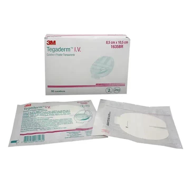 Curativo Transparente Tegaderm IV 8,5X10,5 C/50 1635BR HB004208656