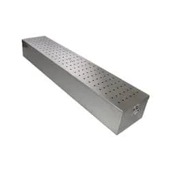 Estojo De Inox para Óptica Perfurado. 64 x 13 x 09 cm