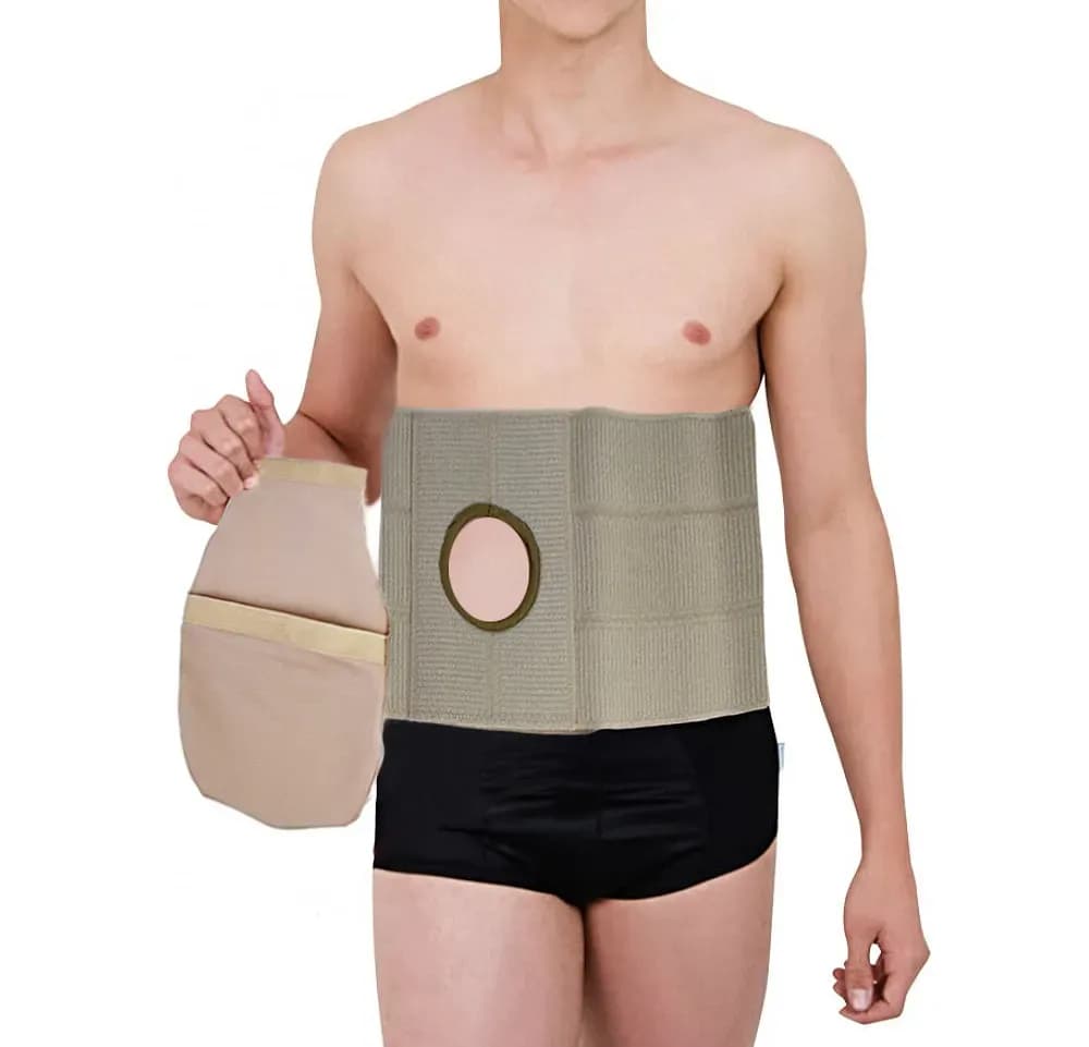 FAIXA ABDOMINAL 3 ELÁSTICOS PARA BOLSA DE COLOSTOMIA
