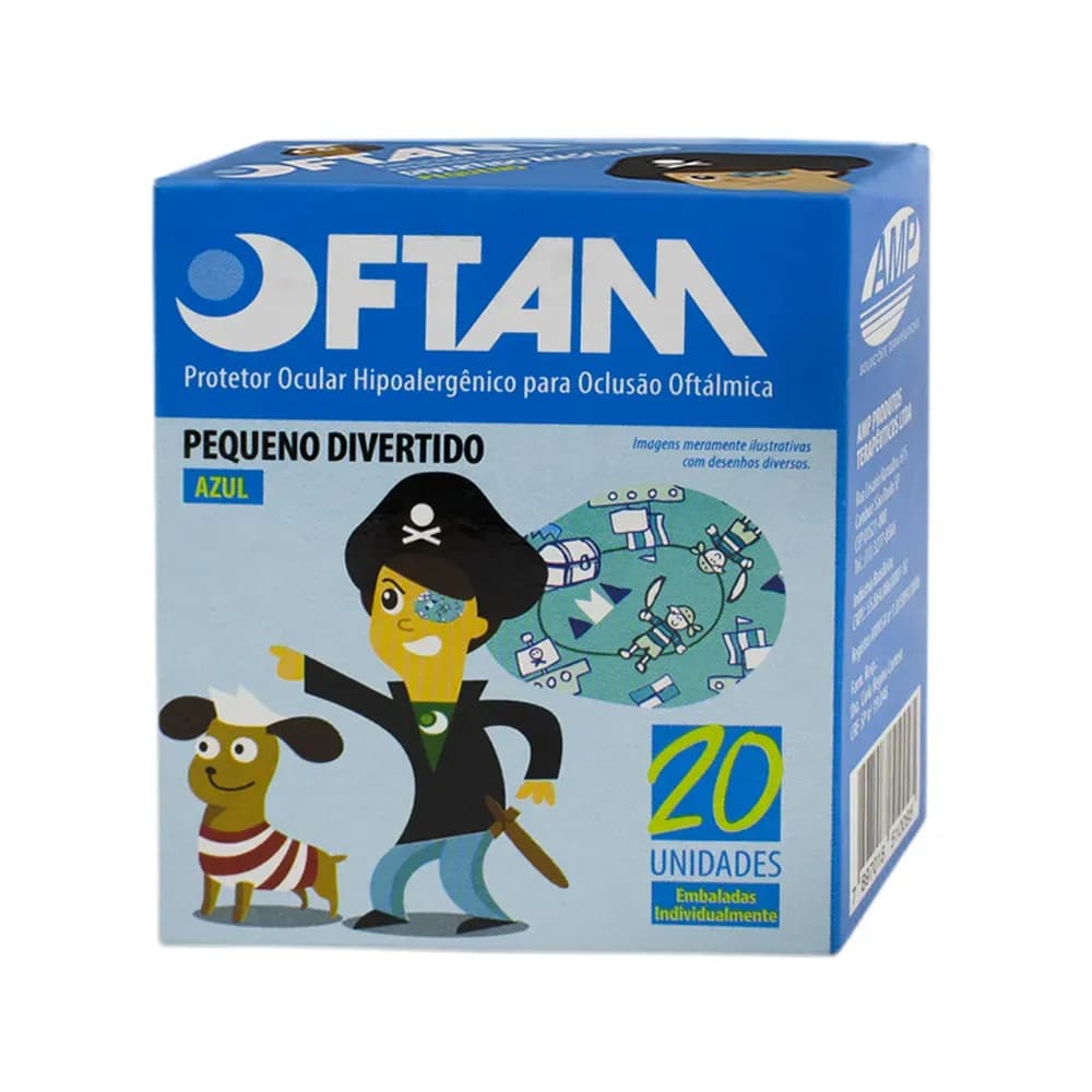 PROTETOR OCULAR INFANTIL PEQUENO C/20UN OFTAM AMP