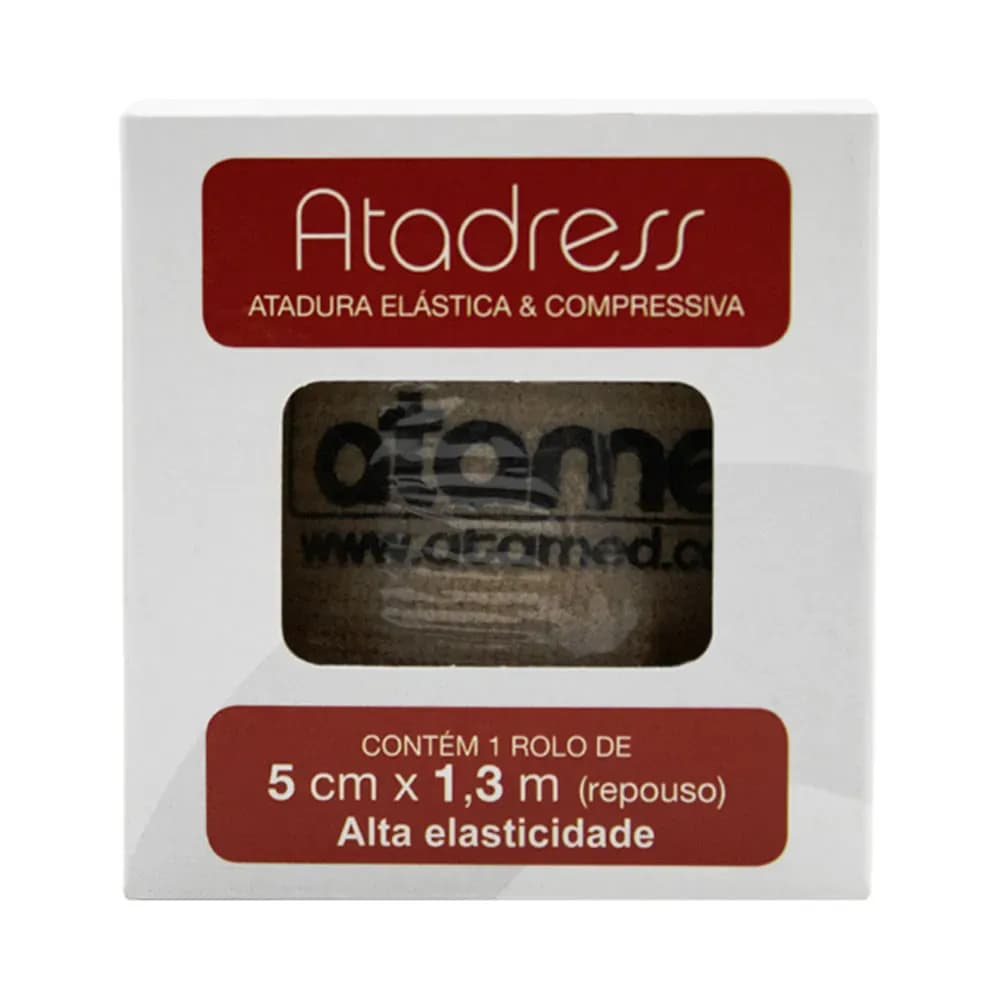 ATADURA ELÁSTICA ALTA COMPRESSÃO BEGE ATAMED